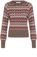 Roan Rouge Chevron Fine Knit Jumper