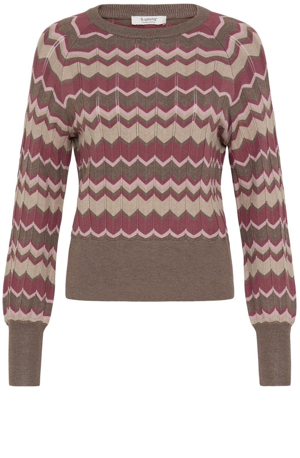 Roan Rouge Chevron Fine Knit Jumper