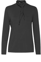 Ronja Black Tie Neck Top