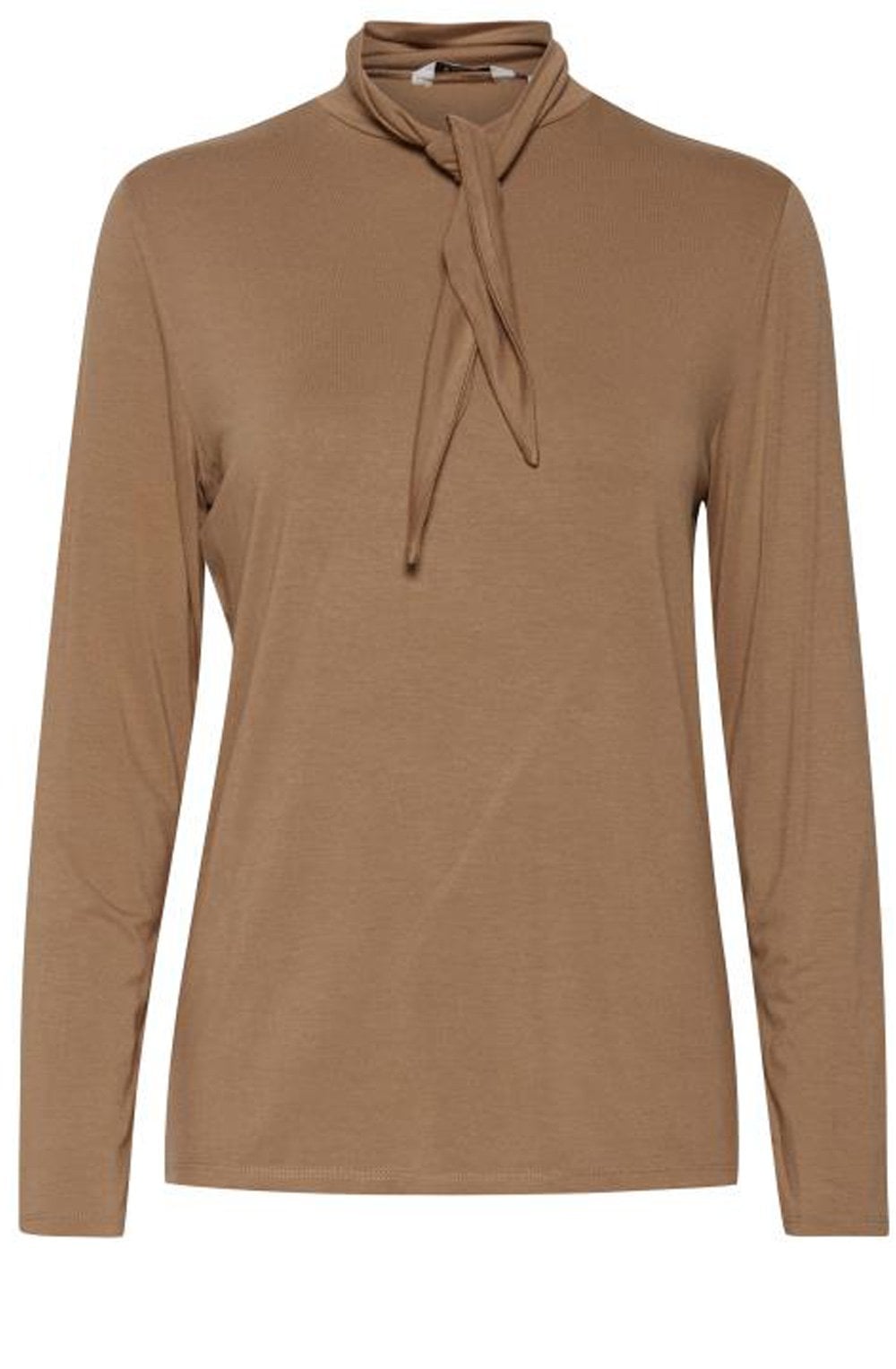Ronja Tan Tie Neck Top
