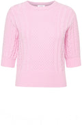 Roseate Cable Knit Short Sleeved Jumper