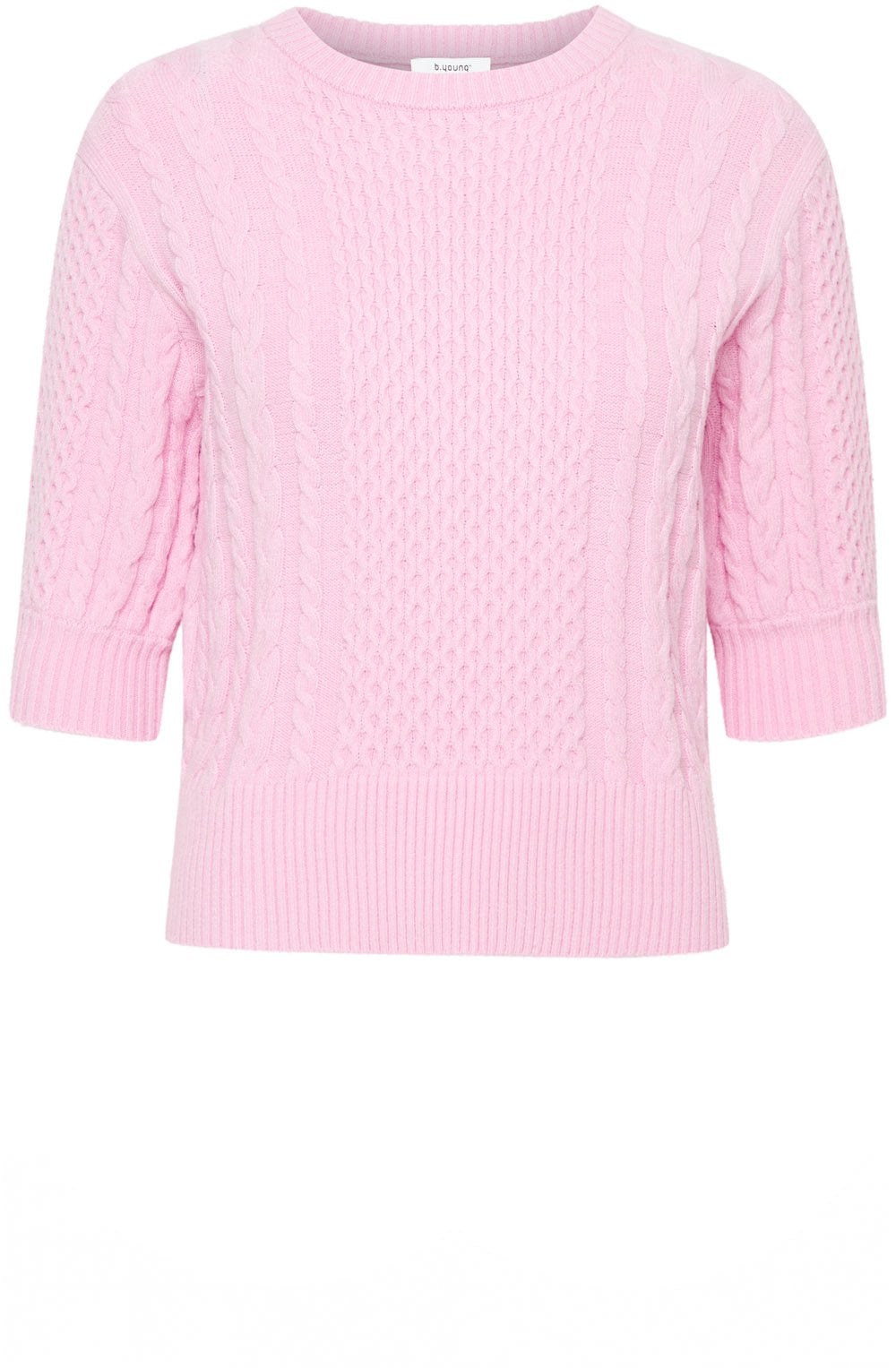 Roseate Cable Knit Short Sleeved Jumper