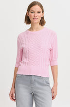 Roseate Cable Knit Short Sleeved Jumper