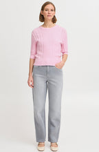 Roseate Cable Knit Short Sleeved Jumper