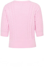 Roseate Cable Knit Short Sleeved Jumper