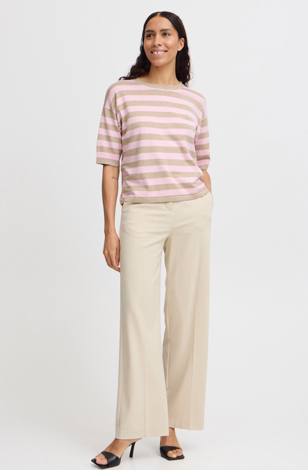 Roseate Striped Summer Pullover