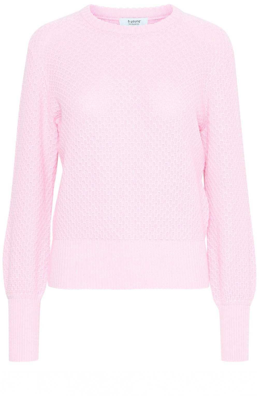 Roseate Textured Knit Balloon Sleeve Jumper