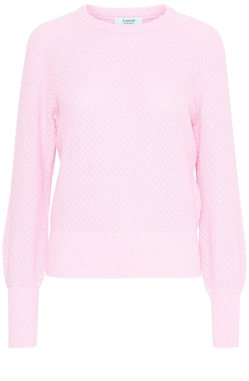 Roseate Textured Knit Balloon Sleeve Jumper