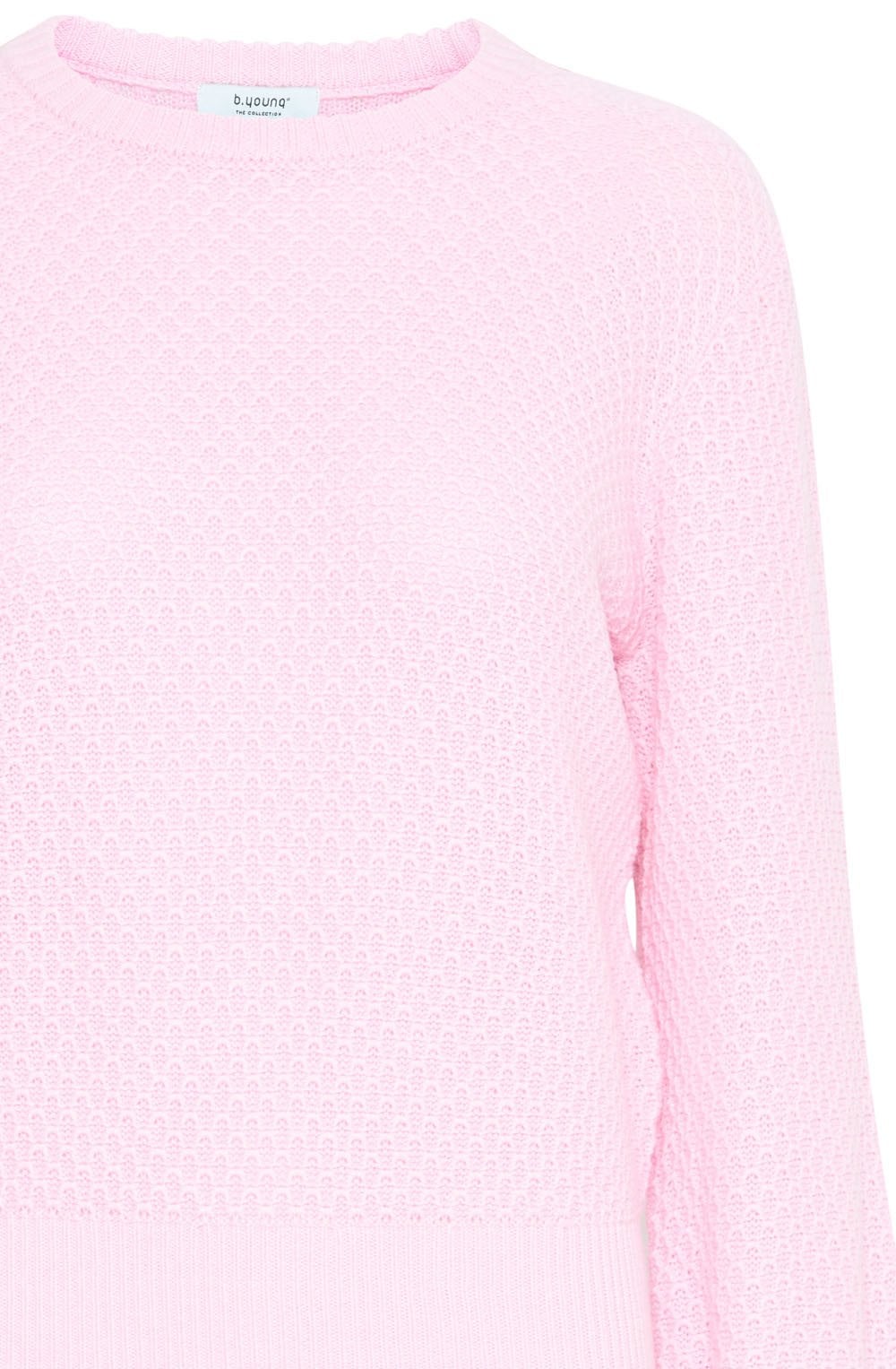 Roseate Textured Knit Balloon Sleeve Jumper