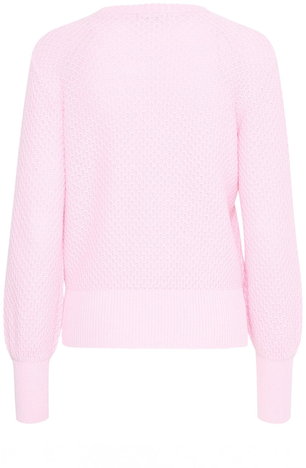 Roseate Textured Knit Balloon Sleeve Jumper