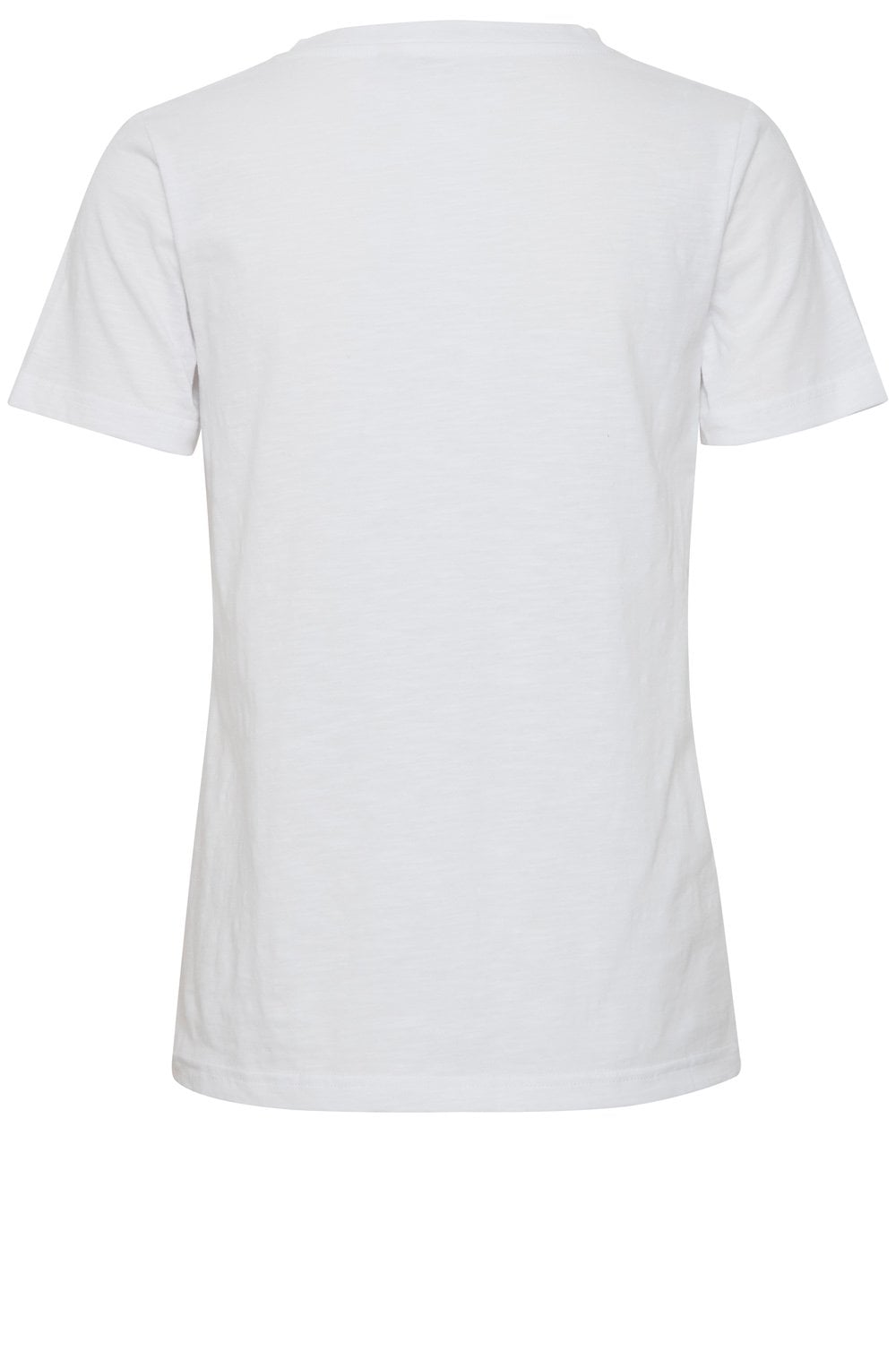 Salino White T Shirt With Sparkle Stitch Neck