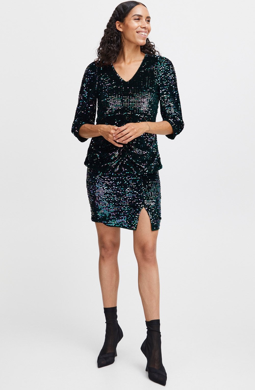 Salta Reflecting Pond Sparkle Blouse