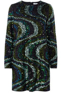 Samio Black and Reflecting Pond Sequin Dress