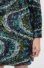 Samio Black and Reflecting Pond Sequin Dress