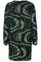 Samio Black and Reflecting Pond Sequin Dress