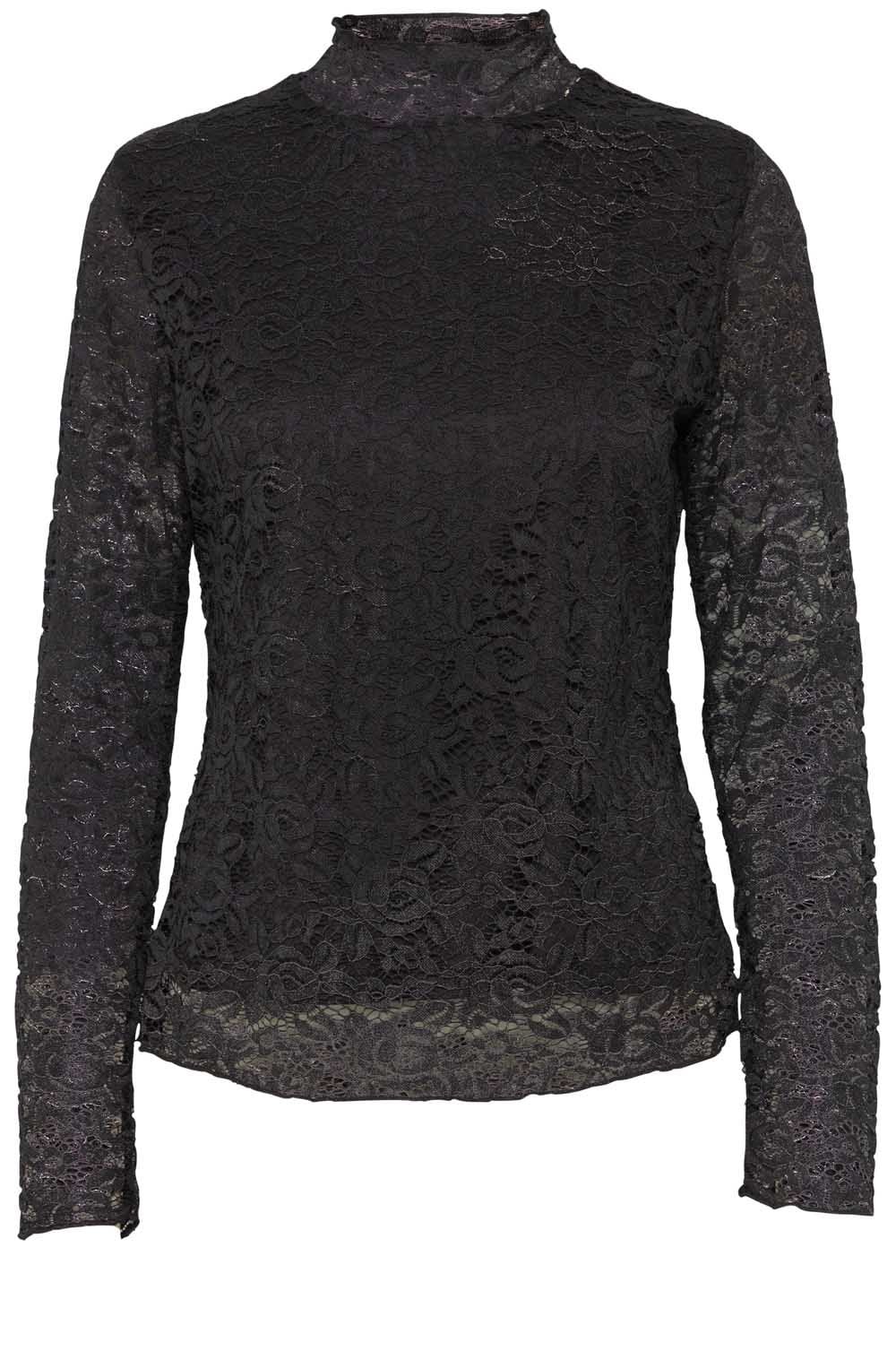 Satu Black Lace Overlay Top
