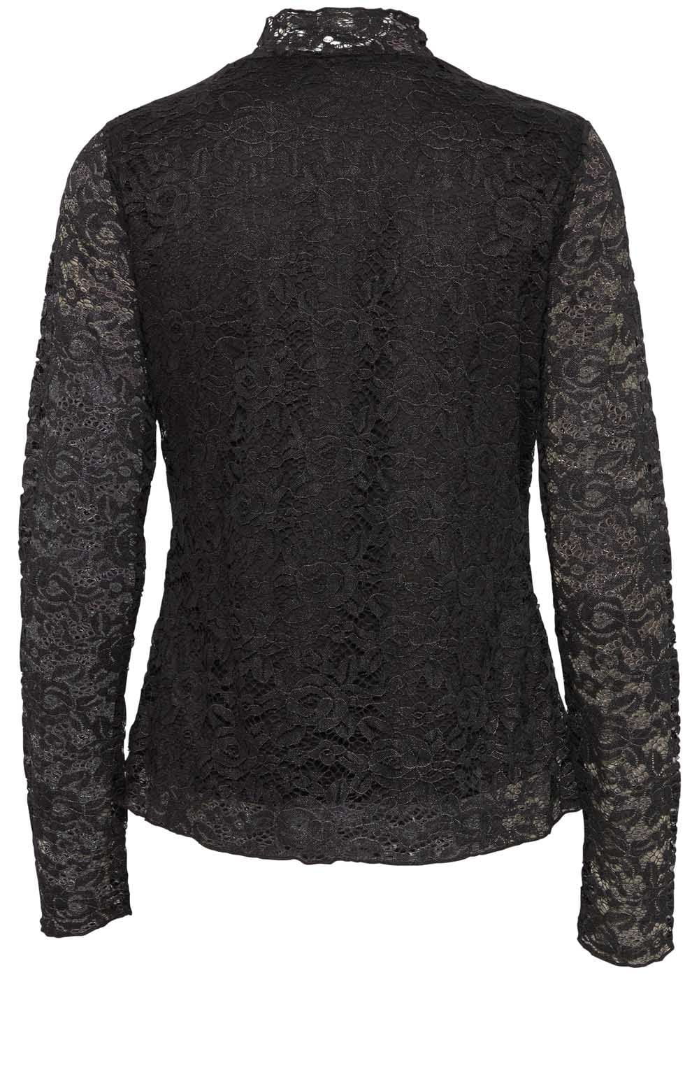 Satu Black Lace Overlay Top