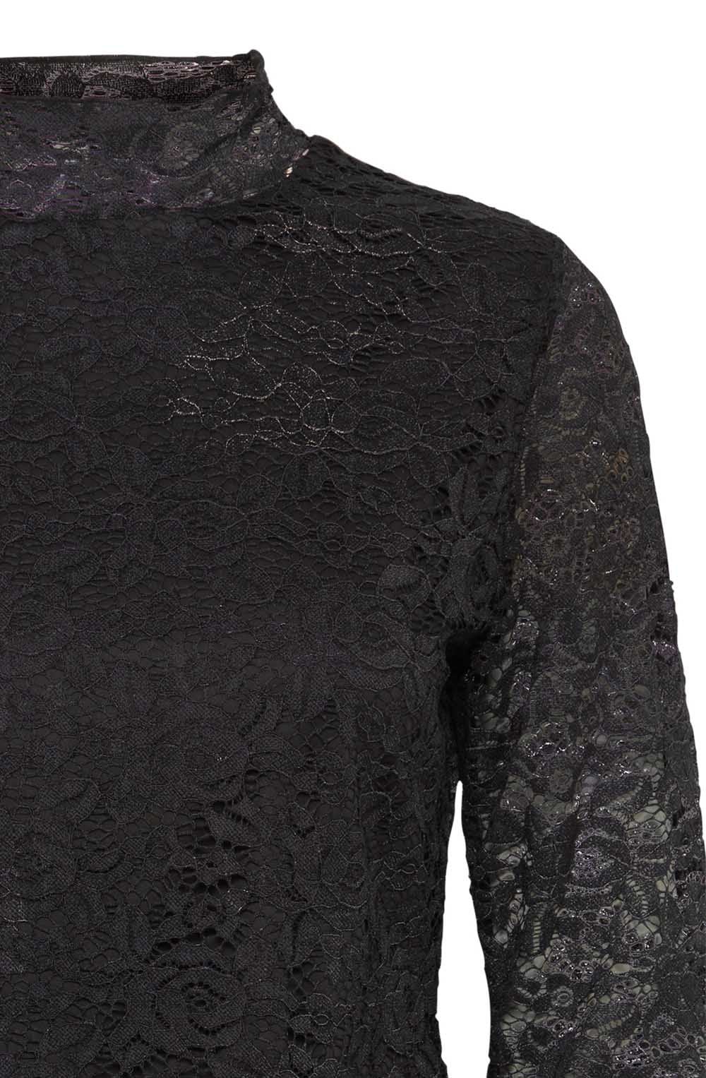 Satu Black Lace Overlay Top