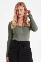 Sea Green Ribbed Jersey Top