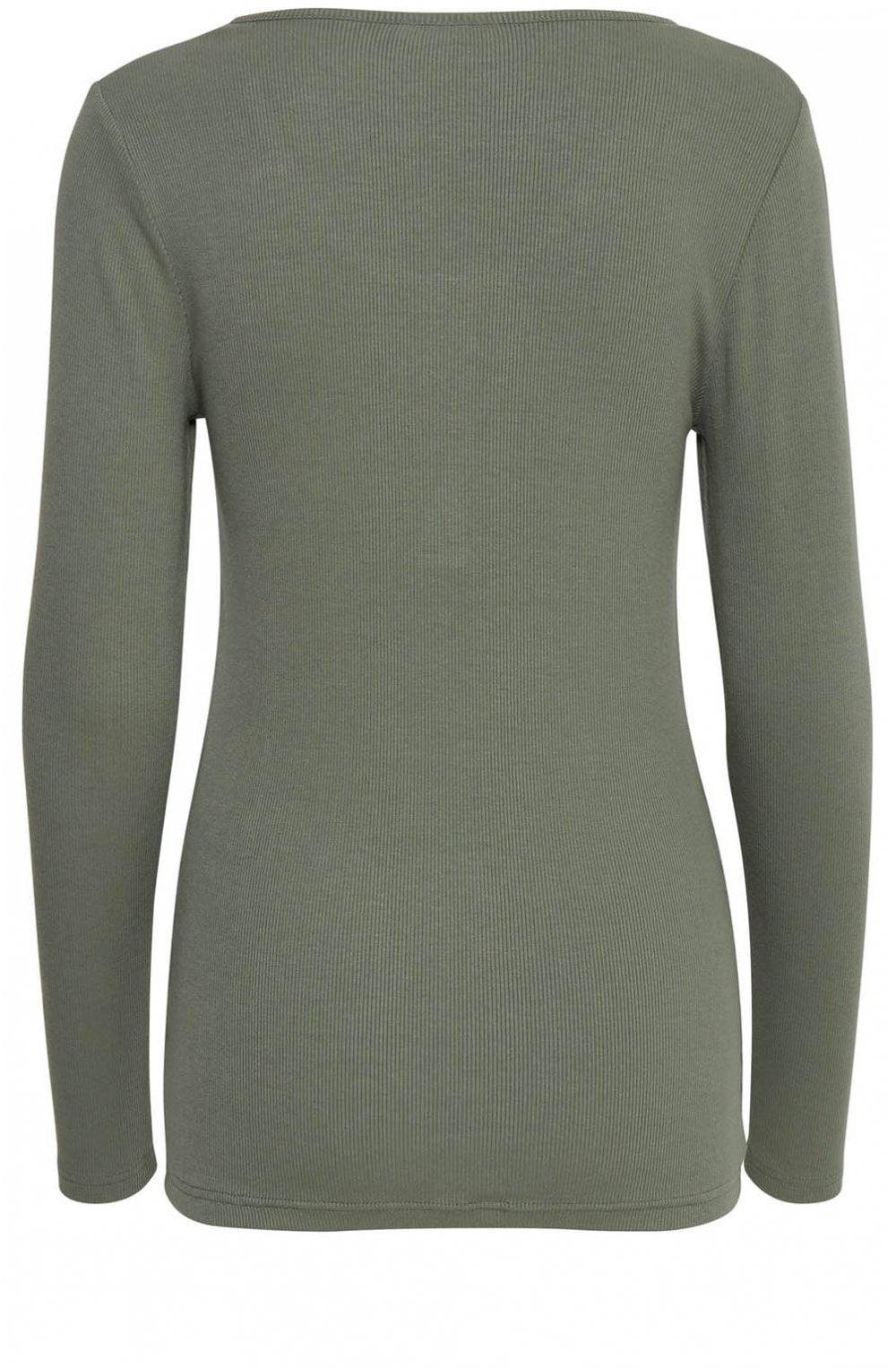 Sea Green Ribbed Jersey Top