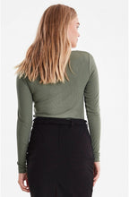 Sea Green Ribbed Jersey Top