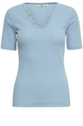 Sen Blue Bell Ribbed T Shirt