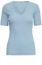 Sen Blue Bell Ribbed T Shirt