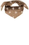 Sepia Embroidered Triangle Scarf