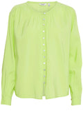 Sharp Green Button Down Blouse