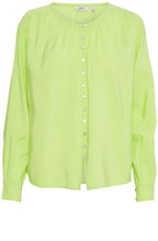 Sharp Green Button Down Blouse