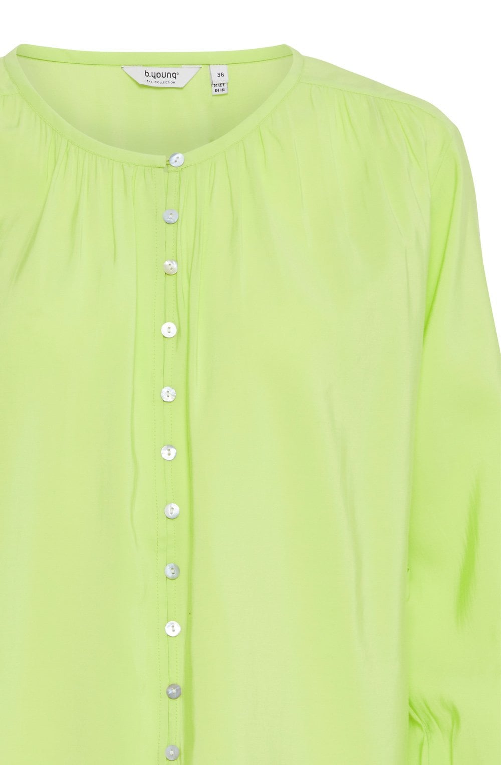 Sharp Green Button Down Blouse