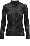 Shirley Black Velvet Detail Top