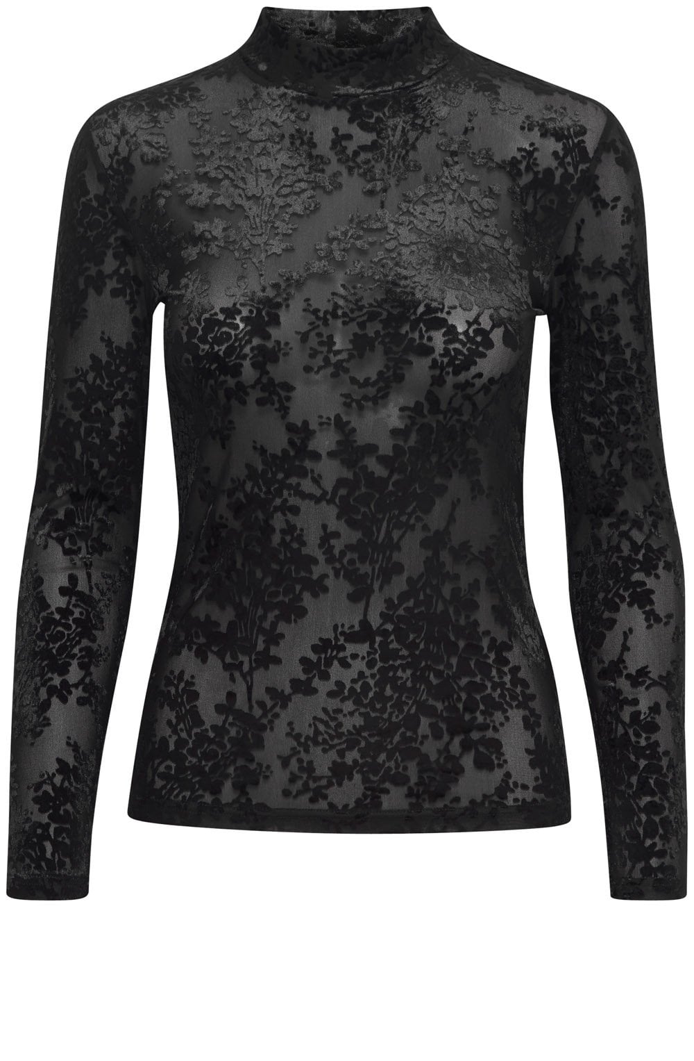 Shirley Black Velvet Detail Top