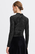 Shirley Black Velvet Detail Top