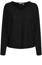 Sif Black Open Knit Top