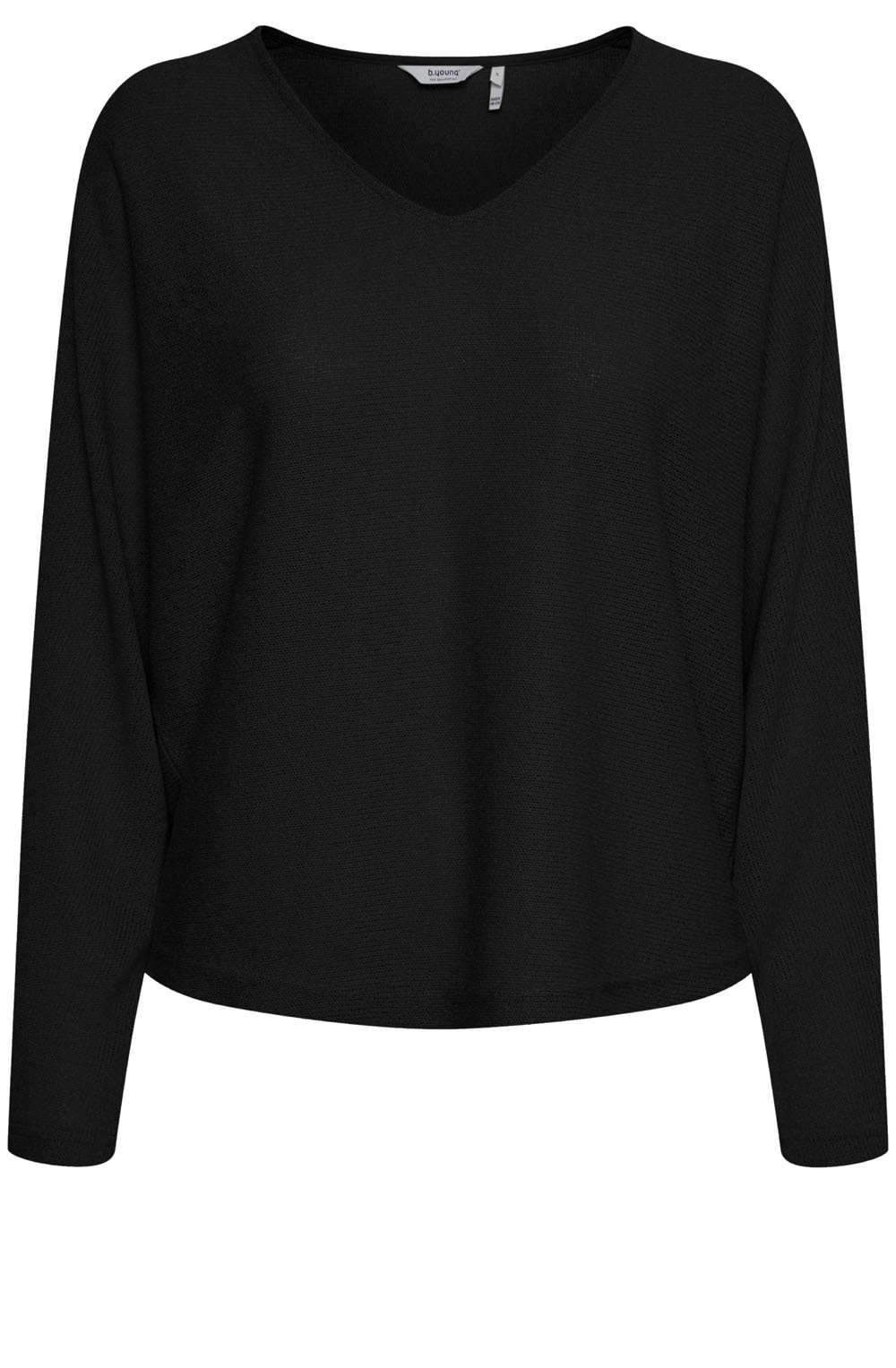 Sif Black Open Knit Top