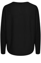 Sif Black Open Knit Top