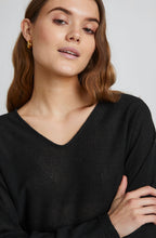 Sif Black Open Knit Top