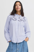 Silver Lake Blue Embroidered Blouse