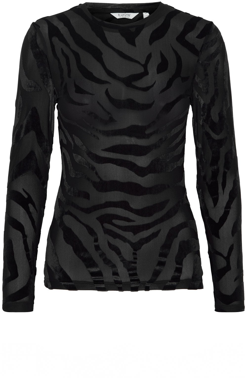 Sinix Black Velvet Detail Top