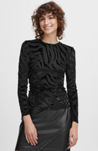 Sinix Black Velvet Detail Top