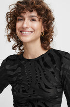 Sinix Black Velvet Detail Top