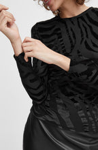 Sinix Black Velvet Detail Top