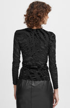 Sinix Black Velvet Detail Top