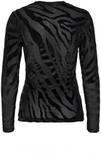 Sinix Black Velvet Detail Top