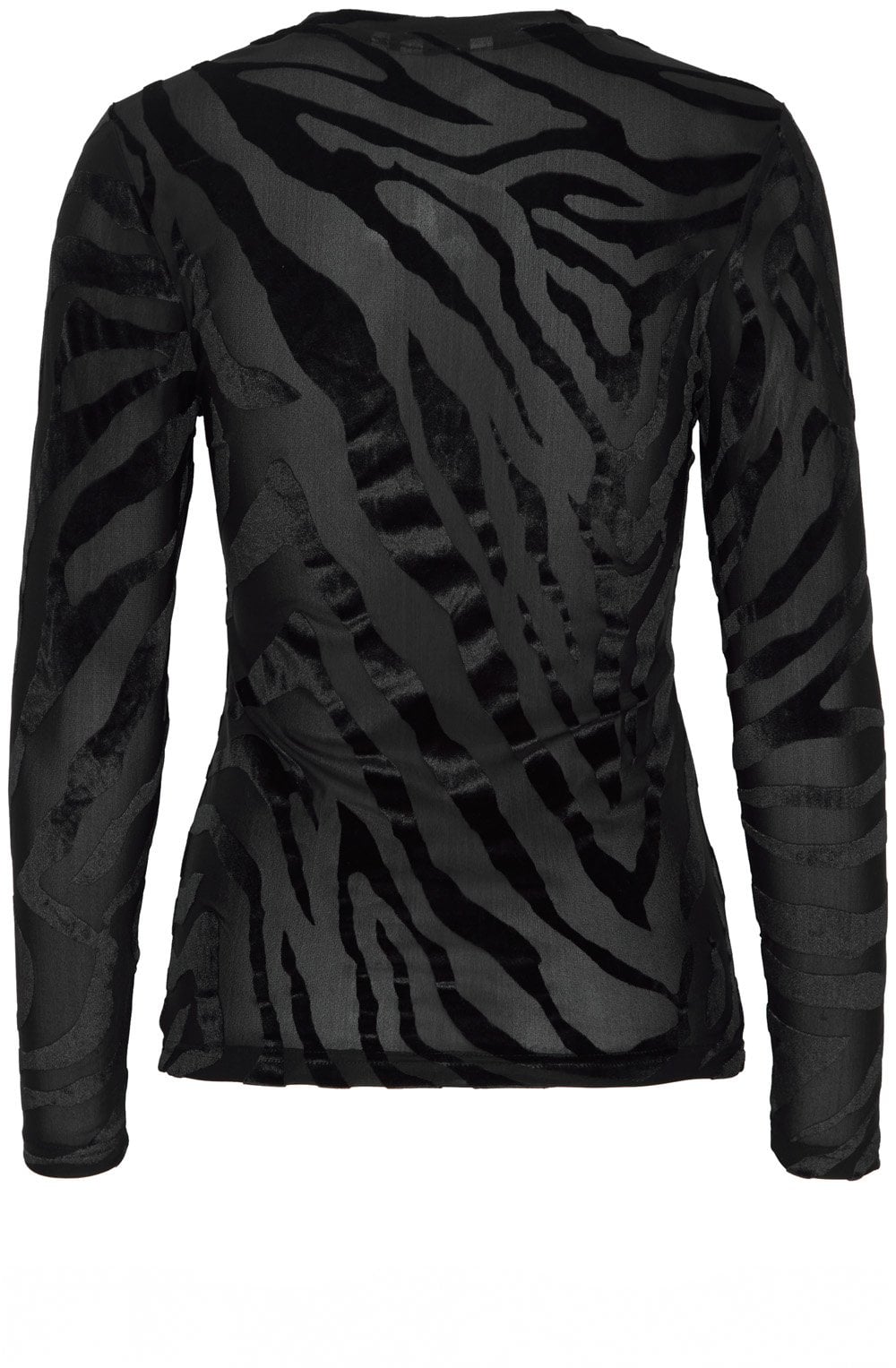 Sinix Black Velvet Detail Top