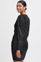 Solia Black Sparkle Wrap Dress
