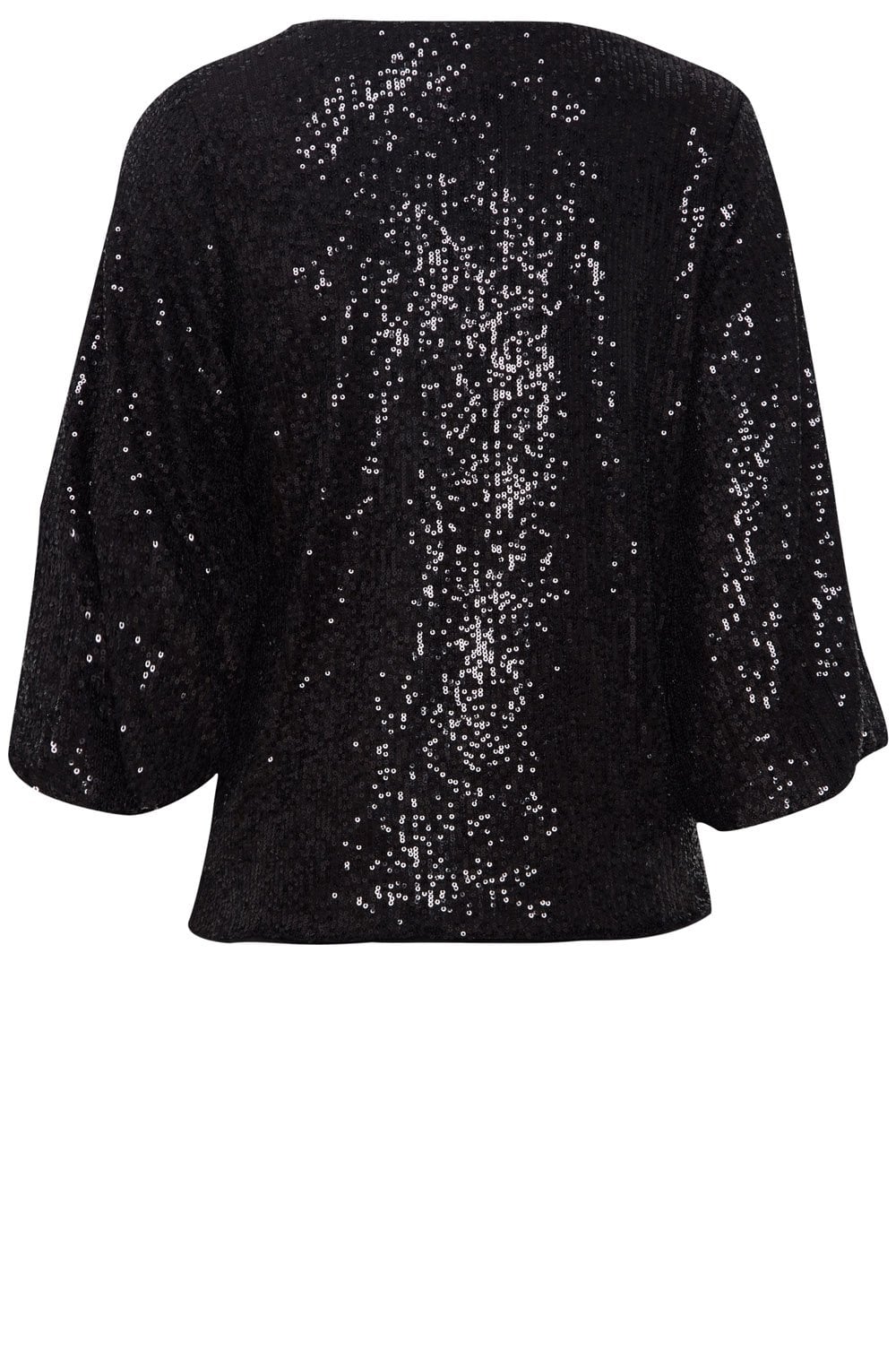 Solia V Neck Black Sparkle Blouse