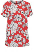 Spiced Red Floral Blouse