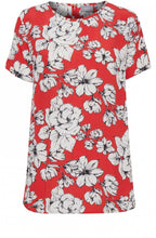 Spiced Red Floral Blouse
